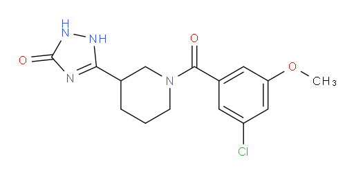 5-(1-(3-chloro-5-methoxybenzoyl)piperidin-3-yl)-1H-1,2,4-triazol-3(2H)-one