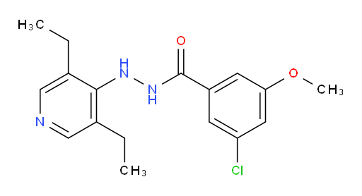 3-chloro-N'-(3,5-diethylpyridin-4-yl)-5-methoxybenzohydrazide
