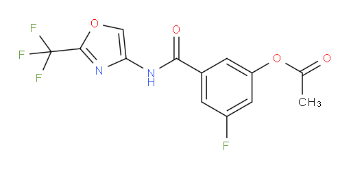 3-fluoro-5-((2-(trifluoromethyl)oxazol-4-yl)carbamoyl)phenyl acetate