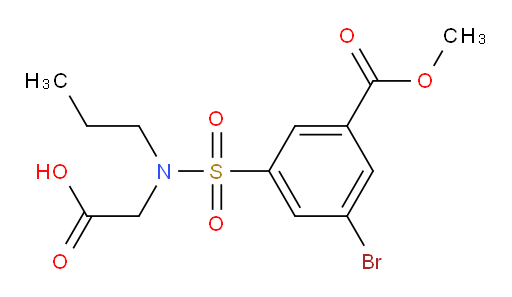 2-(3-bromo-5-(methoxycarbonyl)-N-propylphenylsulfonamido)acetic acid