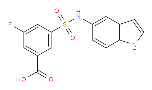 3-(N-(1H-indol-5-yl)sulfamoyl)-5-fluorobenzoic acid