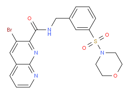 3-bromo-N-(3-(morpholinosulfonyl)benzyl)-1,8-naphthyridine-2-carboxamide