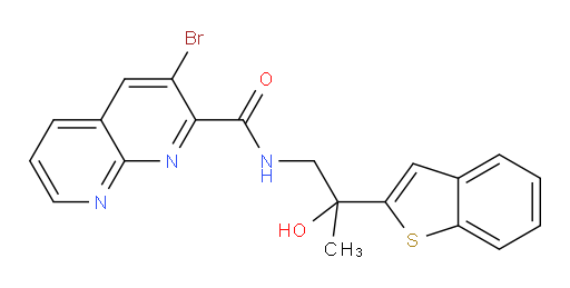 N-(2-(benzo[b]thiophen-2-yl)-2-hydroxypropyl)-3-bromo-1,8-naphthyridine-2-carboxamide
