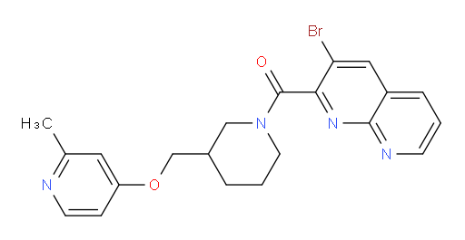 (3-bromo-1,8-naphthyridin-2-yl)(3-(((2-methylpyridin-4-yl)oxy)methyl)piperidin-1-yl)methanone