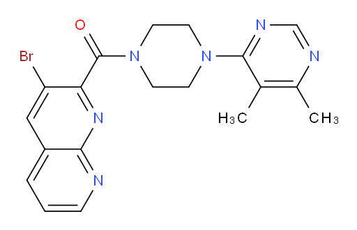(3-bromo-1,8-naphthyridin-2-yl)(4-(5,6-dimethylpyrimidin-4-yl)piperazin-1-yl)methanone