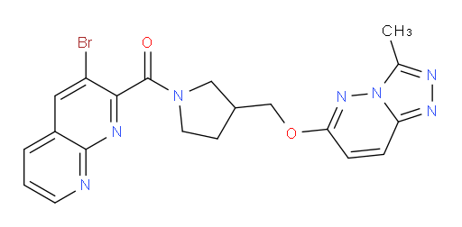 (3-bromo-1,8-naphthyridin-2-yl)(3-(((3-methyl-[1,2,4]triazolo[4,3-b]pyridazin-6-yl)oxy)methyl)pyrrolidin-1-yl)methanone