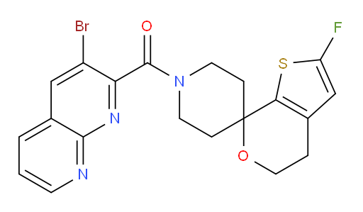 (3-bromo-1,8-naphthyridin-2-yl)(2'-fluoro-4',5'-dihydrospiro[piperidine-4,7'-thieno[2,3-c]pyran]-1-yl)methanone