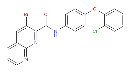 3-bromo-N-(4-(2-chlorophenoxy)phenyl)-1,8-naphthyridine-2-carboxamide