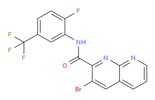 3-bromo-N-(2-fluoro-5-(trifluoromethyl)phenyl)-1,8-naphthyridine-2-carboxamide