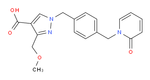 1H-Pyrazole-4-carboxylic acid, 3-(methoxymethyl)-1-[[4-[(2-oxo-1(2H)-pyridinyl)methyl]phenyl]methyl]-