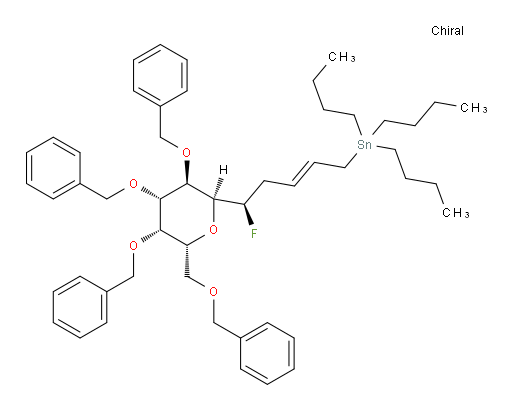 三丁基((R,E)-5-氟-5-((2S,3R,4S,5S,6R)-3,4,5-三(苄氧基)-6-((苄氧基)甲基)四氢-2H-吡喃-2-基)戊-2-烯-1-基)锡烷