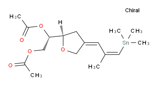 (S)-1-((R,Z)-4-((Z)-2-甲基-3-(三甲基锡基)烯丙亚基)四氢呋喃-2-基)乙烷-1,2-二基 二乙酸酯