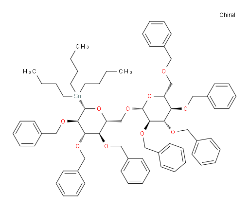 tributyl((2S,3R,4S,5R,6R)-3,4,5-tris(benzyloxy)-6-((((2R,3R,4S,5R,6R)-3,4,5-tris(benzyloxy)-6-((benzyloxy)methyl)tetrahydro-2H-pyran-2-yl)oxy)methyl)tetrahydro-2H-pyran-2-yl)stannane