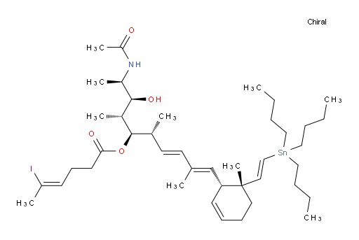 (Z)-(2R,3S,4R,5R,6R,7E,9E)-2-acetamido-3-hydroxy-4,6,9-trimethyl-10-((1R,6R)-6-methyl-6-((E)-2-(tributylstannyl)vinyl)cyclohex-2-en-1-yl)deca-7,9-dien-5-yl 5-iodohex-4-enoate
