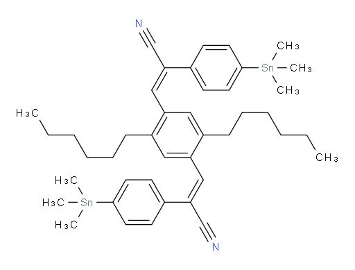 (2E,2'E)-3,3'-(2,5-dihexyl-1,4-phenylene)bis(2-(4-(trimethylstannyl)phenyl)acrylonitrile)
