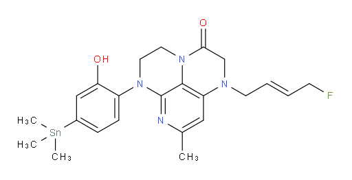 (E)-1-(4-fluorobut-2-en-1-yl)-6-(2-hydroxy-4-(trimethylstannyl)phenyl)-8-methyl-1,2,5,6-tetrahydro-1,3a,6,7-tetraazaphenalen-3(4H)-one