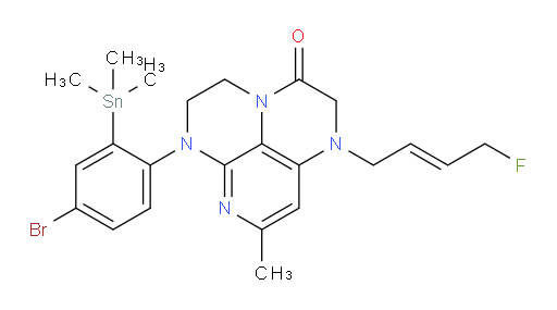 (E)-6-(4-bromo-2-(trimethylstannyl)phenyl)-1-(4-fluorobut-2-en-1-yl)-8-methyl-1,2,5,6-tetrahydro-1,3a,6,7-tetraazaphenalen-3(4H)-one