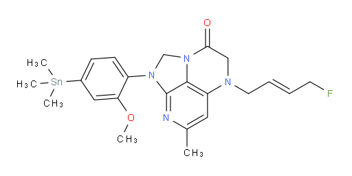 (E)-5-(4-fluorobut-2-en-1-yl)-1-(2-methoxy-4-(trimethylstannyl)phenyl)-7-methyl-4,5-dihydro-1H-1,2a,5,8-tetraazaacenaphthylen-3(2H)-one