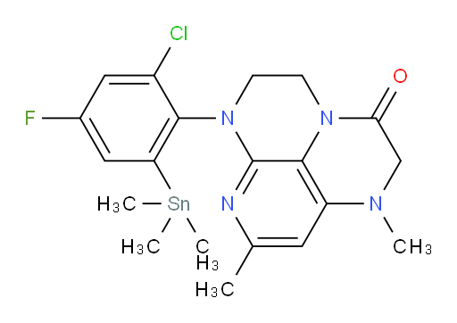 6-(2-chloro-4-fluoro-6-(trimethylstannyl)phenyl)-1,8-dimethyl-1,2,5,6-tetrahydro-1,3a,6,7-tetraazaphenalen-3(4H)-one