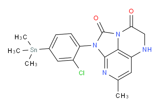 1-(2-chloro-4-(trimethylstannyl)phenyl)-7-methyl-4,5-dihydro-1H-1,2a,5,8-tetraazaacenaphthylene-2,3-dione