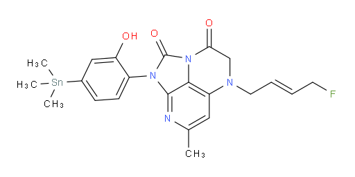 (E)-5-(4-fluorobut-2-en-1-yl)-1-(2-hydroxy-4-(trimethylstannyl)phenyl)-7-methyl-4,5-dihydro-1H-1,2a,5,8-tetraazaacenaphthylene-2,3-dione