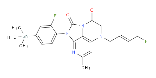 (E)-1-(2-fluoro-4-(trimethylstannyl)phenyl)-5-(4-fluorobut-2-en-1-yl)-7-methyl-4,5-dihydro-1H-1,2a,5,8-tetraazaacenaphthylene-2,3-dione
