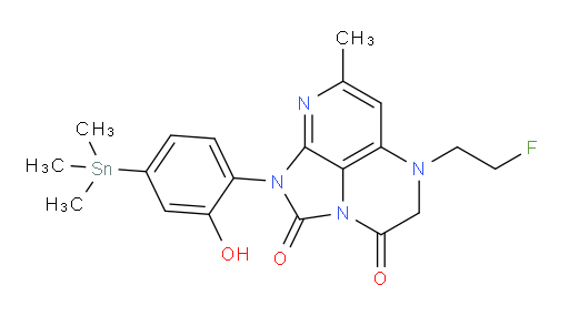 5-(2-fluoroethyl)-1-(2-hydroxy-4-(trimethylstannyl)phenyl)-7-methyl-4,5-dihydro-1H-1,2a,5,8-tetraazaacenaphthylene-2,3-dione
