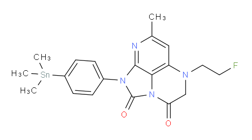 5-(2-fluoroethyl)-7-methyl-1-(4-(trimethylstannyl)phenyl)-4,5-dihydro-1H-1,2a,5,8-tetraazaacenaphthylene-2,3-dione