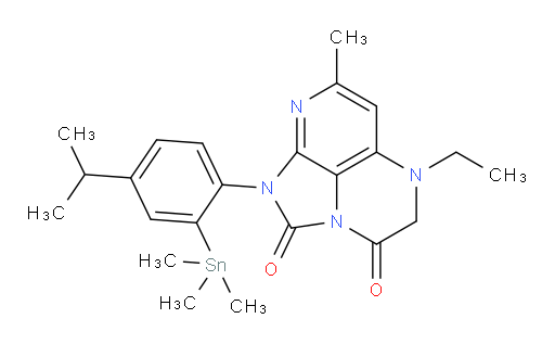 5-ethyl-1-(4-isopropyl-2-(trimethylstannyl)phenyl)-7-methyl-4,5-dihydro-1H-1,2a,5,8-tetraazaacenaphthylene-2,3-dione