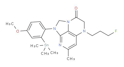 5-(3-fluoropropyl)-1-(4-methoxy-2-(trimethylstannyl)phenyl)-7-methyl-4,5-dihydro-1H-1,2a,5,8-tetraazaacenaphthylen-3(2H)-one