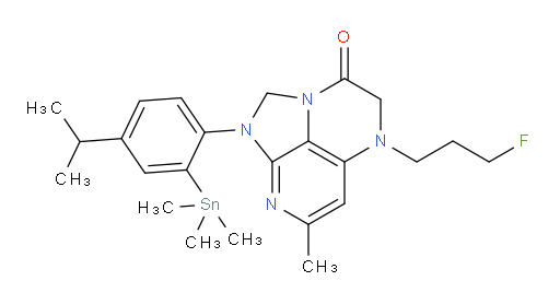 5-(3-fluoropropyl)-1-(4-isopropyl-2-(trimethylstannyl)phenyl)-7-methyl-4,5-dihydro-1H-1,2a,5,8-tetraazaacenaphthylen-3(2H)-one