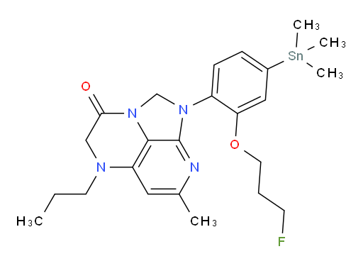 1-(2-(3-fluoropropoxy)-4-(trimethylstannyl)phenyl)-7-methyl-5-propyl-4,5-dihydro-1H-1,2a,5,8-tetraazaacenaphthylen-3(2H)-one