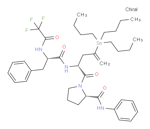 (S)-N-phenyl-1-((R)-2-((S)-3-phenyl-2-(2,2,2-trifluoroacetamido)propanamido)-4-(tributylstannyl)pent-4-enoyl)pyrrolidine-2-carboxamide