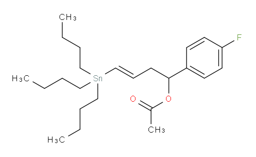 (E)-1-(4-fluorophenyl)-4-(tributylstannyl)but-3-en-1-yl acetate