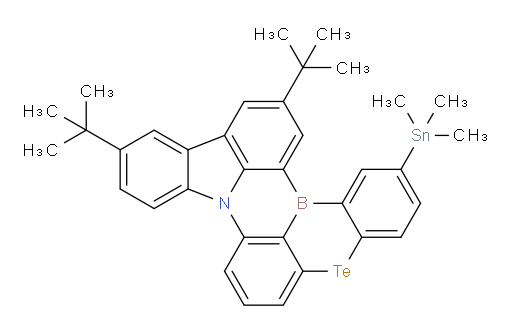 11,14-di-tert-butyl-2-(trimethylstannyl)-5-tellura-8b-aza-15b-borabenzo[a]naphtho[1,2,3-hi]aceanthrylene