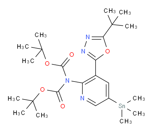 1,3-Bis(1,1-dimethylethyl) 2-[3-[5-(1,1-dimethylethyl)-1,3,4-oxadiazol-2-yl]-5-(trimethylstannyl)-2-pyridinyl]imidodicarbonate