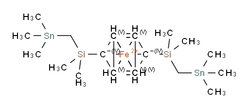 Ferrocene, 1,1′-bis[dimethyl[(trimethylstannyl)methyl]silyl]- (9CI, ACI)