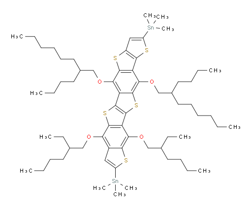 1,1′-[5,13-Bis[(2-butyloctyl)oxy]-7,11-bis[(2-ethylhexyl)oxy]thieno[2′,3′:5,6][1]benzothieno[3,2-b]thieno[2′,3′:4,5]thieno[2,3-f][1]benzothiophene-2,9-diyl]bis[1,1,1-trimethylstannane]