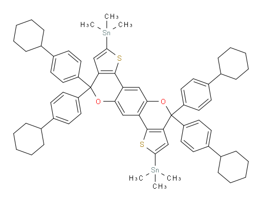 (4,4,10,10-tetrakis(4-cyclohexylphenyl)-4,10-dihydrothieno[2',3':4,5]pyrano[2,3-g]thieno[3,2-c]chromene-2,8-diyl)bis(trimethylstannane)