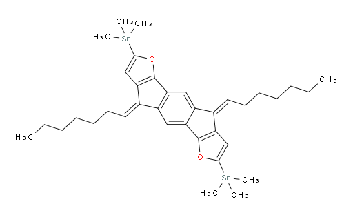((4Z,9Z)-4,9-diheptylidene-4,9-dihydro-s-indaceno[1,2-b:5,6-b']difuran-2,7-diyl)bis(trimethylstannane)