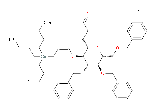 3-((2S,3S,4S,5R,6R)-4,5-bis(benzyloxy)-6-((benzyloxy)methyl)-3-(((Z)-3-(tributylstannyl)prop-1-en-1-yl)oxy)tetrahydro-2H-pyran-2-yl)propanal