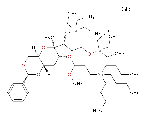 (5R)-3,3,9,9-tetraethyl-5-((2R,4aR,6R,7R,8aS)-7-(1-methoxy-3-(tributylstannyl)propoxy)-6-methyl-2-phenylhexahydropyrano[3,2-d][1,3]dioxin-6-yl)-4,8-dioxa-3,9-disilaundecane