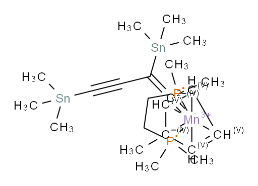 C(#C[Sn](C)(C)C)C(=[C-2]=[Mn+3]12345([CH]=6[CH]4=[CH]3[C-]2(C)[CH]61)[P](C)(C)CC[P]5(C)C)[Sn](C)(C)C