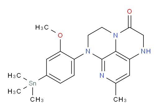 6-(2-methoxy-4-(trimethylstannyl)phenyl)-8-methyl-1,2,5,6-tetrahydro-1,3a,6,7-tetraazaphenalen-3(4H)-one