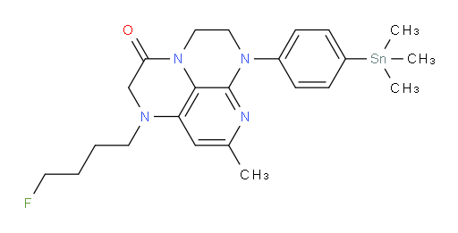 1-(4-fluorobutyl)-8-methyl-6-(4-(trimethylstannyl)phenyl)-1,2,5,6-tetrahydro-1,3a,6,7-tetraazaphenalen-3(4H)-one