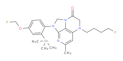5-(4-fluorobutyl)-1-(4-(fluoromethoxy)-2-(trimethylstannyl)phenyl)-7-methyl-4,5-dihydro-1H-1,2a,5,8-tetraazaacenaphthylen-3(2H)-one