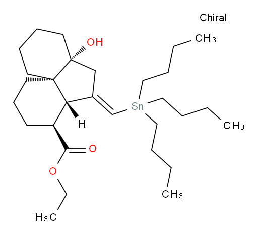 (4S,4aR,6aR,10aS,E)-ethyl 6a-hydroxy-5-((tributylstannyl)methylene)dodecahydrobenzo[c]indene-4-carboxylate