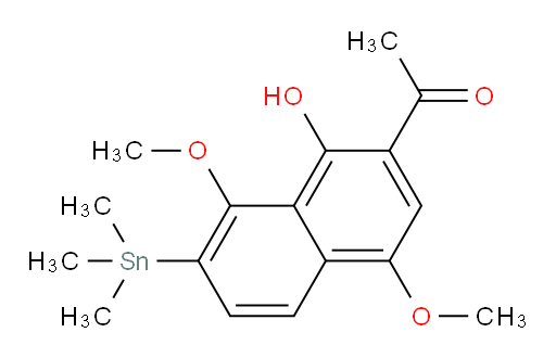 1-(1-羟基-4,8-二甲氧基-7-(三甲基锡基)萘-2-基)乙酮