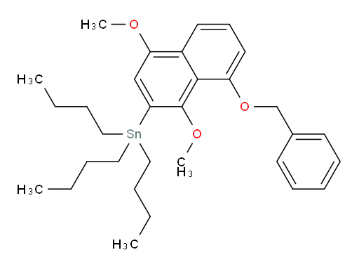 (8-(苄氧基)-1,4-二甲氧基萘-2-基)三丁基锡烷