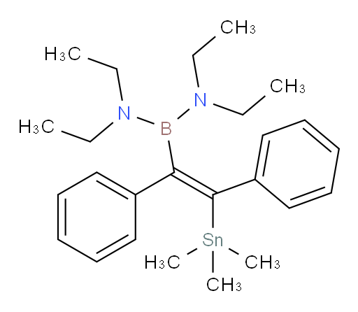 (Z)-1-(1,2-二苯基-2-(三甲基锡基)乙烯基)-N,N,N',N'-四乙基硼烷二胺